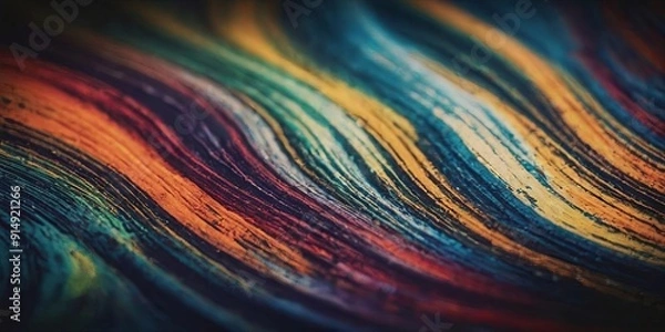 Fototapeta A colorful, abstract painting with a lot of texture and detail