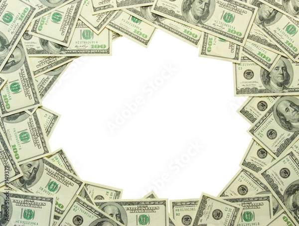 Fototapeta frame made of money