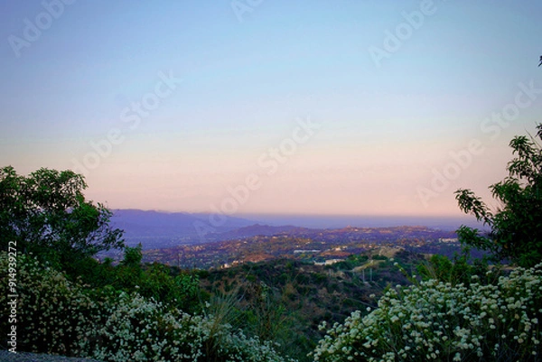 Fototapeta city sunset