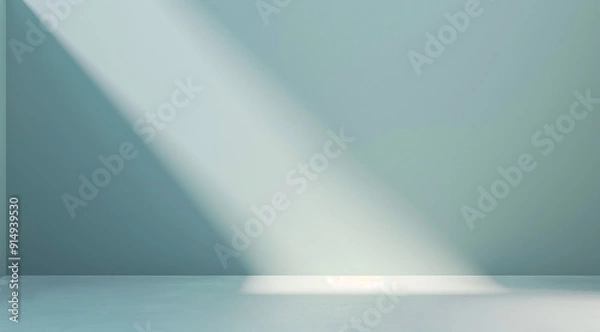 Obraz Abstract gradient background with a light blue color, light gray and white colors, minimalist style, empty space for product display in the style of a studio