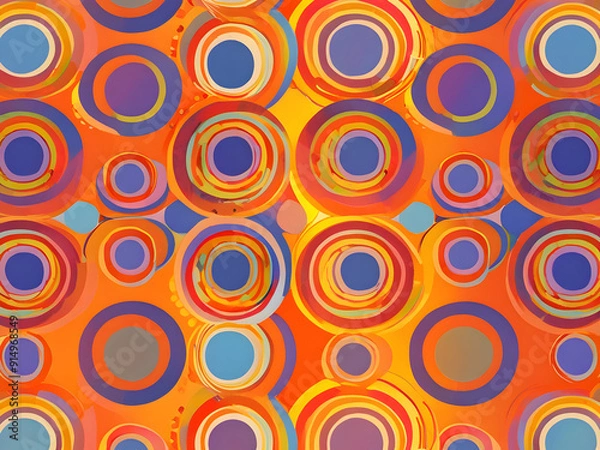 Obraz abstract background with circles,Ai generated 