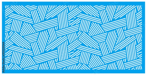 Fototapeta Layer Vector Pattern Wave Design Linework Repeated Background