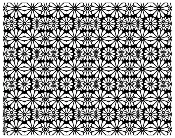 Fototapeta Seamless Leaf Vector Flower Design Pattern Door Background