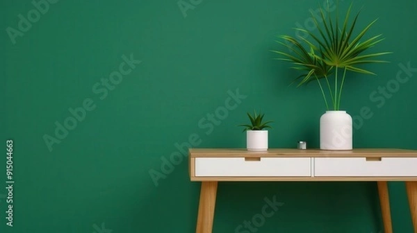 Fototapeta Study flat design side view desk theme water color Complementary Color Scheme