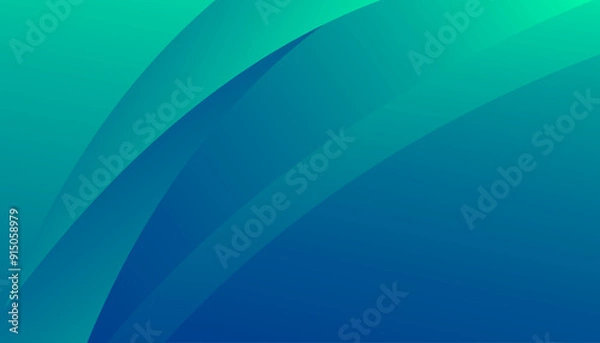 Fototapeta Abstract gradient blue green liquid background. Fluid shapes composition. Vector illustration