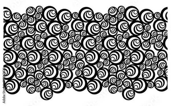 Fototapeta Seamless Round Pattern Vector Ring Circle Clipart Repeating background