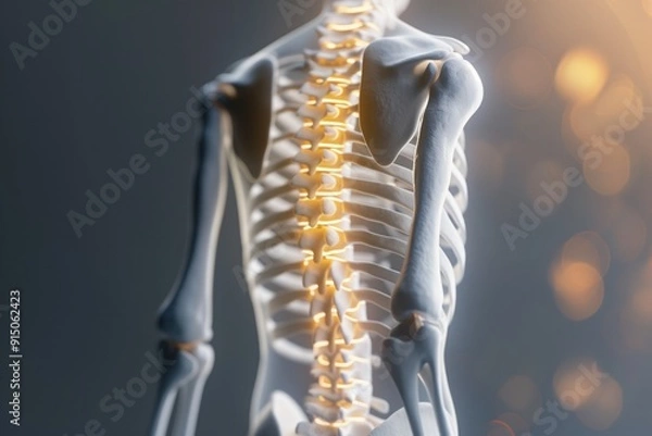 Fototapeta transparent image of the spine,