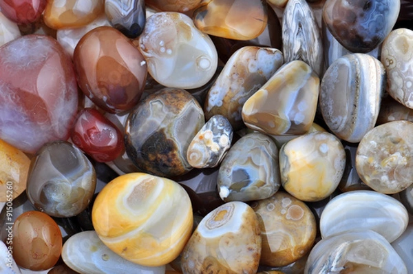 Fototapeta Natural Agate, various types and color