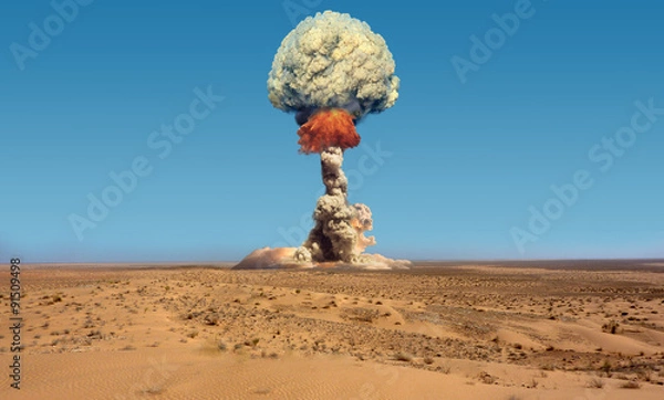 Fototapeta Nuclear explosion.