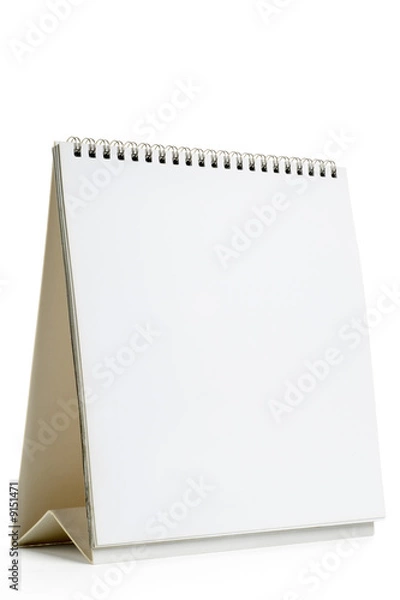 Fototapeta a blank calendar or table chart on white