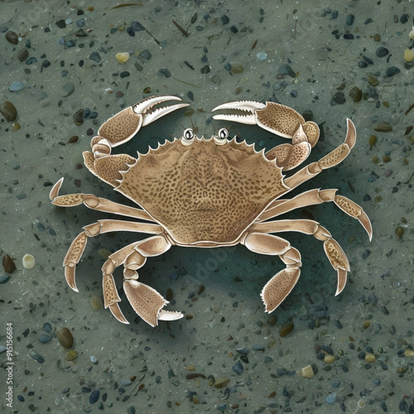 Obraz blue crab on the beach