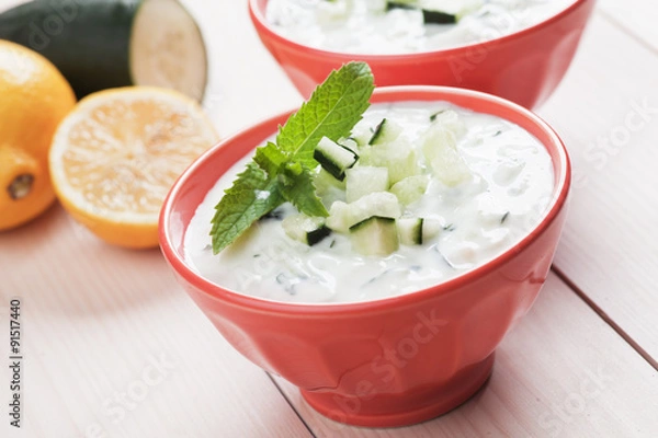 Obraz Tzatziki or cacik, cucumber and yogurt salad