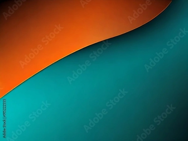 Obraz orange colorful paper swirl on blue background, panoramic shot, concept Multicolor background made of sheets.