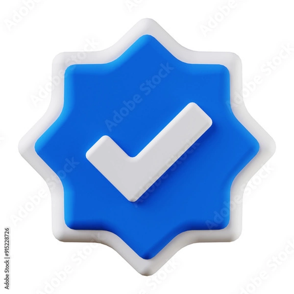 Obraz 3d verified status icon