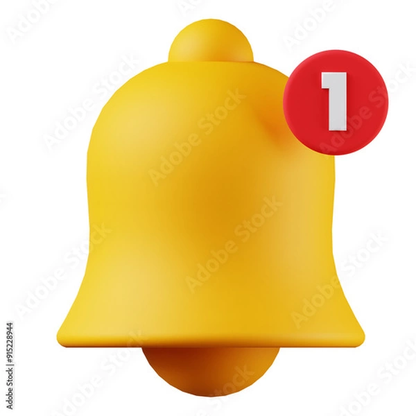 Obraz 3d bell notification icon