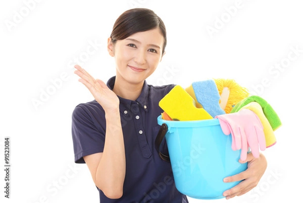 Fototapeta 笑顔の女性作業員