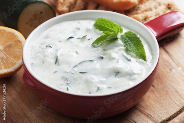 Obraz Tzatziki or cacik, cucumber and yogurt salad