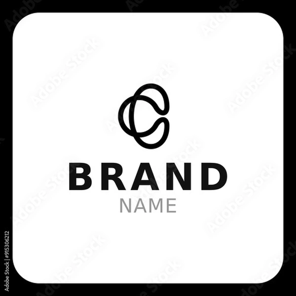 Obraz Elegant Bold C Letter Logo