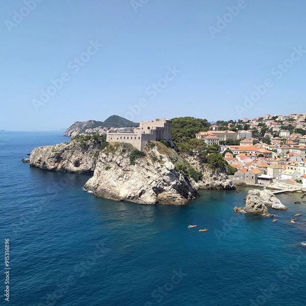 Obraz beautiful Dubrovnik and its architectural monuments during the hot summer
