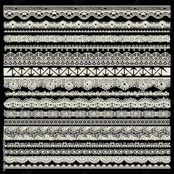 Obraz Zestaw wektorowy koronek