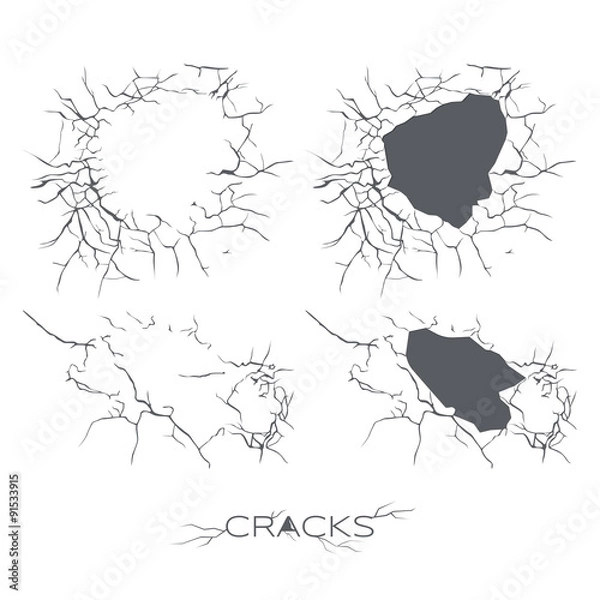 Fototapeta Set of the Cracks