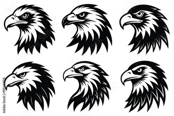 Obraz Eagle Head Logo Minimalist Vector Art Illustration