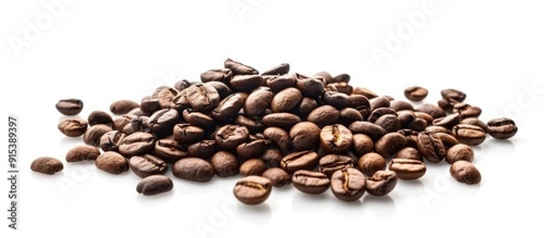 Obraz Coffee beans isolated on a white background with a space for copy
