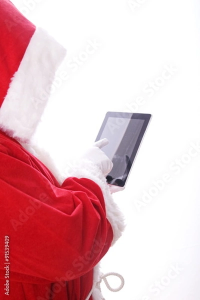 Obraz santa claus digital tablet computer