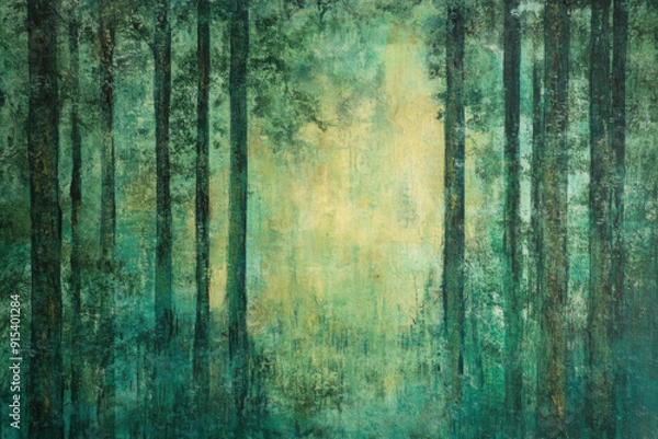 Fototapeta Green  forest abstraction 