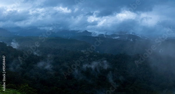 Obraz fog in the mountains
