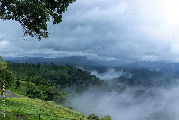 Obraz clouds over the mountains