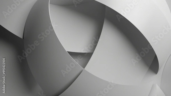 Obraz Black and White Geometric Background, Generative AI Illustration