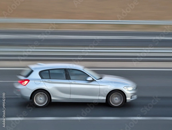 Fototapeta car, vehicle, technology, highway, panning, motion, background,