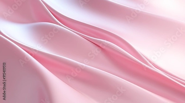 Fototapeta Subtle 3D pink background with smooth surfaces and soft transitions, ideal for refined and understated visuals.