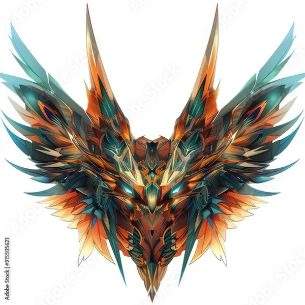 Fototapeta Red Skeleton Dragon Monster Head