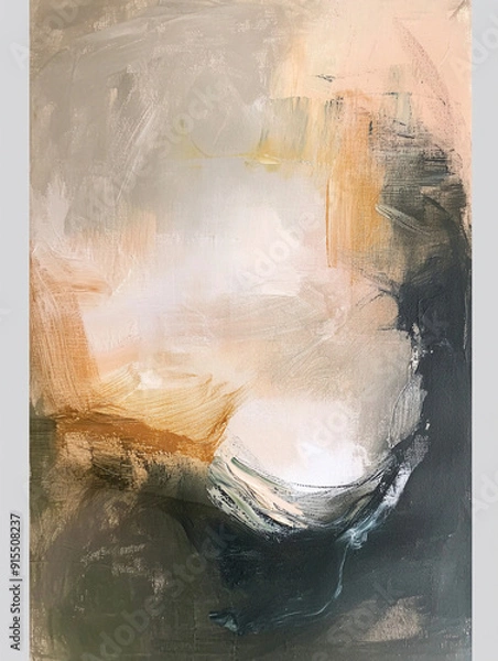 Fototapeta Sophisticated Abstract Art with Fluid Brush Strokes