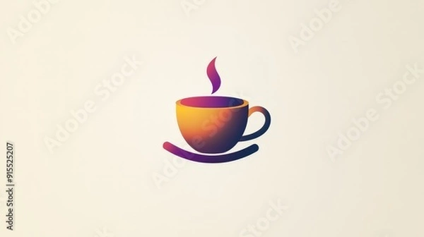 Obraz Design a unique coffee logo with alternating colors on a white backdrop.