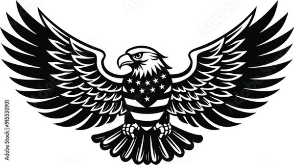 Fototapeta eagle with wings