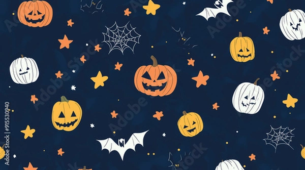 Fototapeta seamless pattern in halloween style