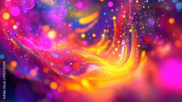 Fototapeta Vibrant Colorful Background pink yellow red Hue abstract Swirling