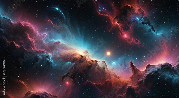 Fototapeta lights in the space