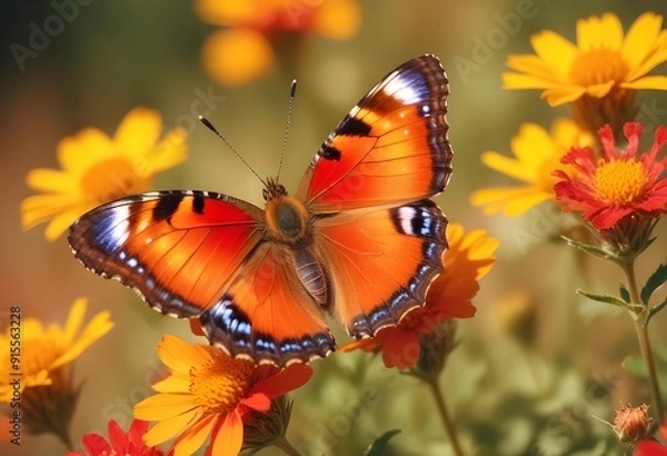 Fototapeta World wildlife day many of species and animal in wild life jungle animals etc,frof,monster,butterfly,dragon,