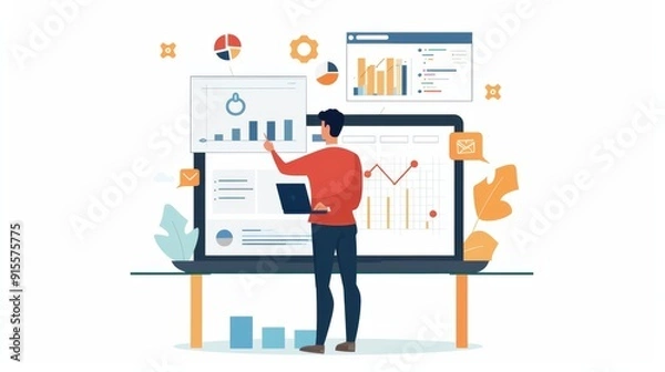 Fototapeta Business Analytics: Data-Driven Success and Growth