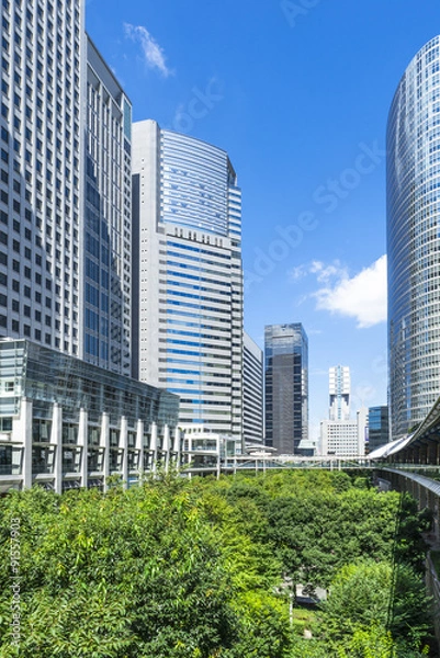 Fototapeta 品川グランドコモンズと品川インターシティ