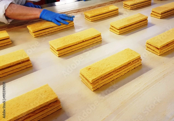 Fototapeta Chocolate Covered Caramel Layer Cake