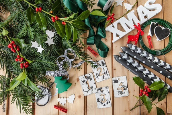 Obraz Adventskranz basteln