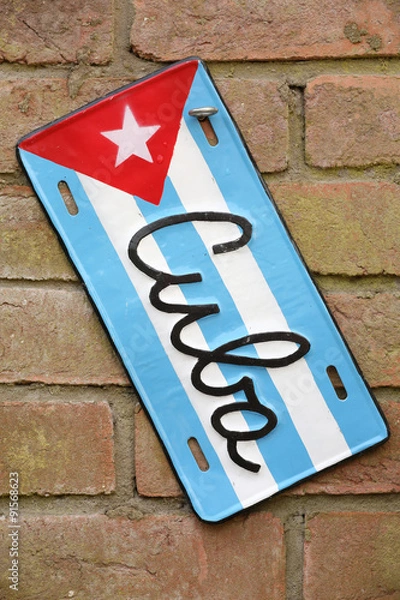 Fototapeta Cuba flag sign
