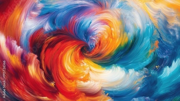 Fototapeta Vibrant swirls of color in abstract art