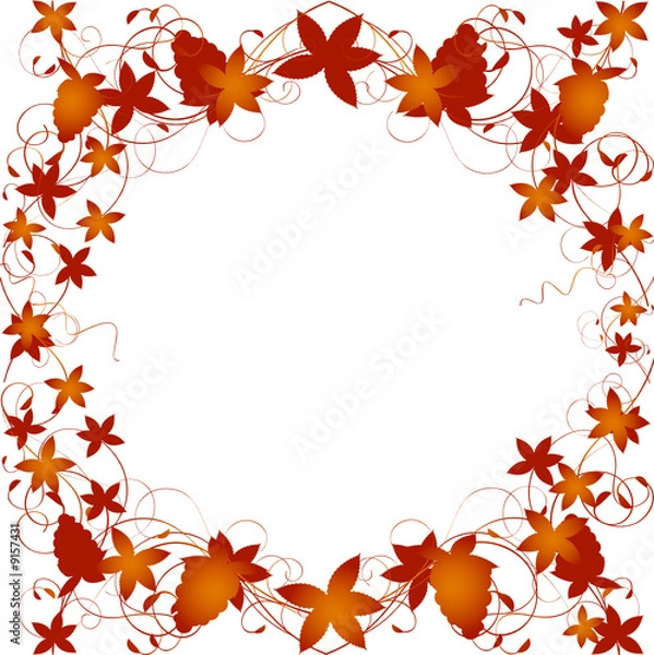 Fototapeta Autumn vine vector background