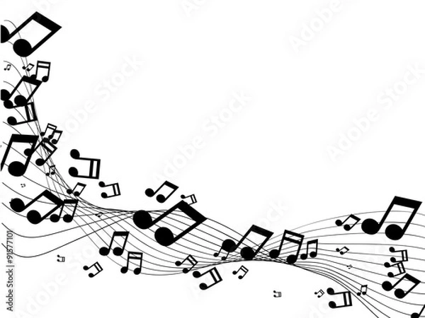 Fototapeta note music
